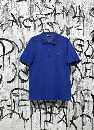 Поло lacoste, оригинал, футболка, синяя, удобная, мягкая, повседневная, дышащая, с воротником