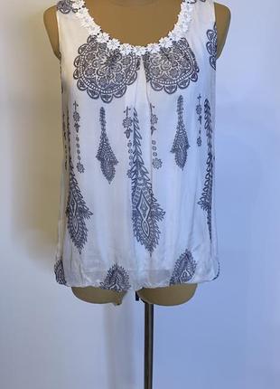 Двохшарова блуза,топ з шовком