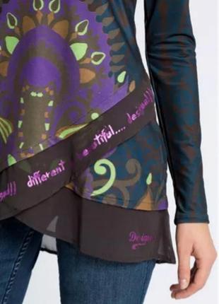 Оригинальная блузка туника desigual, made in spain, 💯 оригинал, молниеносная отправка
