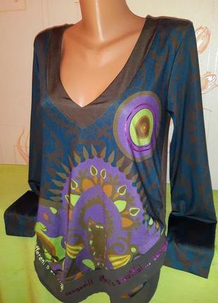 Оригинальная блузка туника desigual, made in spain, 💯 оригинал, молниеносная отправка