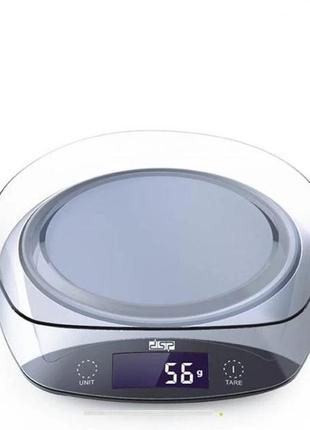 Ваги кухонні dsp kd-7003 цифрові зі знімною чашею до 3 кг білі