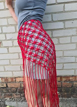 Хустка у техніці макраме