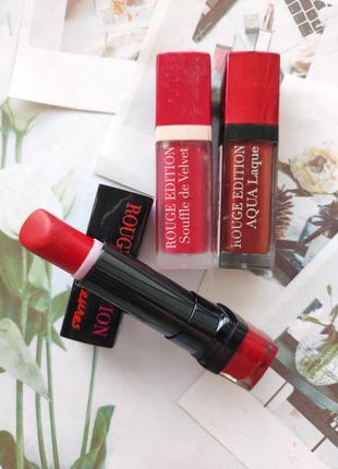 Набір помад bourjois червона рожева бордово-ягідна