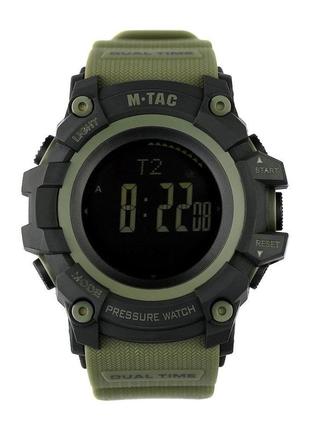 M-tac часы тактические adventure black/olive, мужские часы водостойкие, военные наручные часы, армейские часы