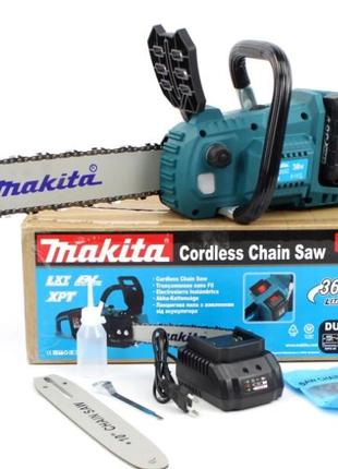 Аккумуляторная цепная пилка makita duc355z (36v, 6ah)
