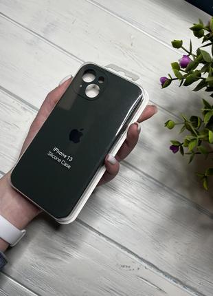 Чохол на iphone 13 квадратні борти чохол на айфон silicone case full camera на apple1 фото