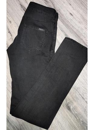 Новые фирменные джинсы брюки брюки черные прямые классичевые трубы2 фото