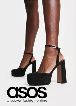 Asos трендовые босоножки на платформе , эко -  замш