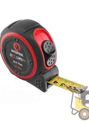 Рулетка с металлическим полотном 5 м х 19мм, нейлон storm intertool mt-0835