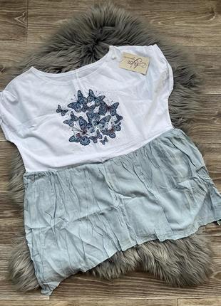 Распродажа ❗️футболка блузка arjen с бабочками размер л