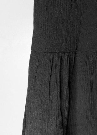 Eur 40 новая юбка натуральная вискоза свободная черная воланы на резинке резинка6 фото