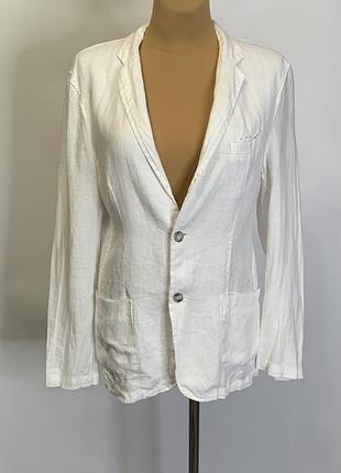 Білий жакет з льону,італія