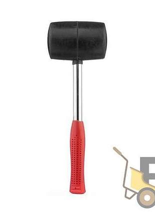 Киянка резиновая черная 900 г 90 мм металлическая ручка intertool ht-0233