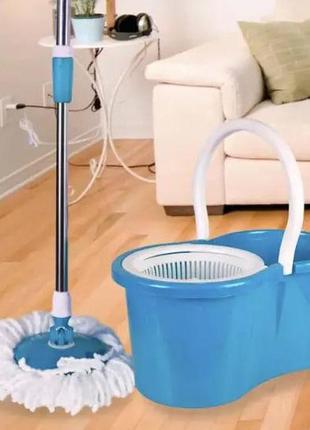 Турбо швабра с ведром spin mop 360 10 л, uwest