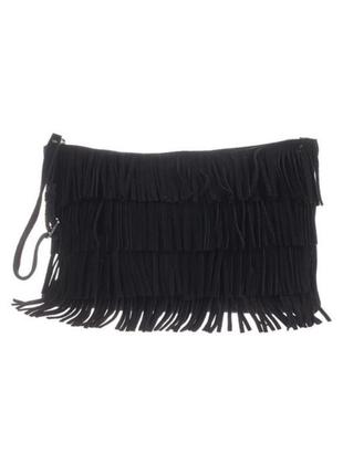 Замшевый клатч с кисточками mango🥭