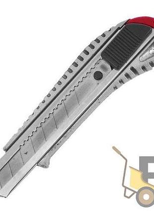 Ніж з відламним лезом 18 мм, з металевою напрямною intertool ht-0504