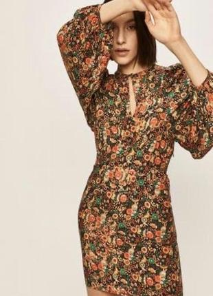 Платье в цветочек h&m