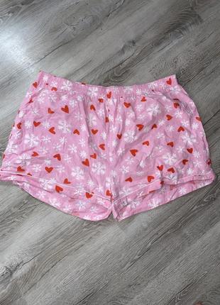 Хлопковые байковые шорты для сна шорты для дома очень большого размера батал, xxxxl 60р