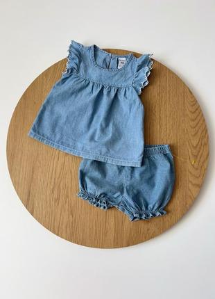 Костюм з тонкого деніму carter’s розмір 6 місяців