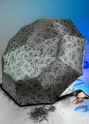 Жіноча парасолька напівавтомат з 10 спицями та антивітровою системою