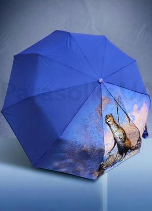 Женский зонт полуавтомат viva, с 9 карбоновыми спицами, компактный зонт с системой антиветер