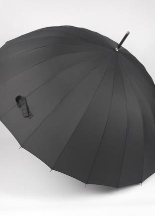 Большой зонт-трость анти-шторм с 24 карбоновыми спицами и полуавтоматическим открытием
