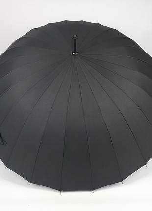 Большой зонт-трость анти-шторм с 24 карбоновыми спицами и полуавтоматическим открытием