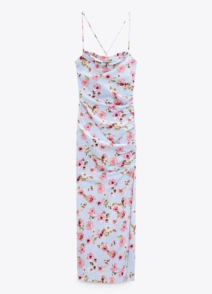 Сарафан из смесовой льняной ткани zara