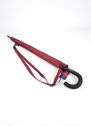 Женский зонт трость семейный, большой, антиветер, полуавтомат на 16 спиц, красный