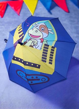 Детский яркий зонтик от фирмы paolo, трость полуавтомат с системой антиветер, легкий