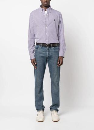 Polo ralph lauren оригінальна бавовняна сорочка рубашка полосатая смугаста оригінал m l