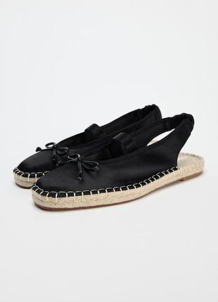 Плоские эспадрильные черные zara new