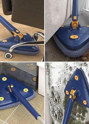 Швабра для пола x-type с отжимом 37 см и тремя насадками