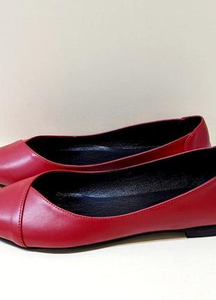 Шквряні балетки 42  р туфлі шкіра