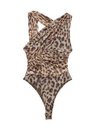 Боди леопардовый,бодик,топ сетка