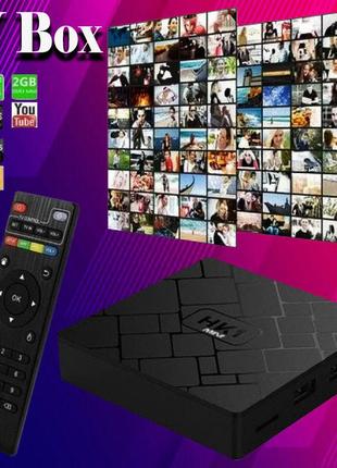 Смарт тв приставка tv box android hk1 mini 2gb/16gb