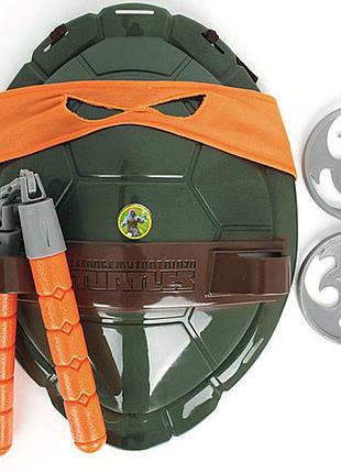 Rest бойовий набір мікеланджело черепашки ніндзя resteq, дитячий набір зі зброєю пов`язкою панцирем та