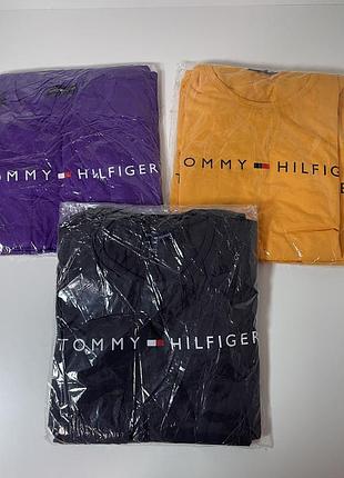 Футболка женская с принтом polos hilfiger, томми хилфигер, 3 расцветки