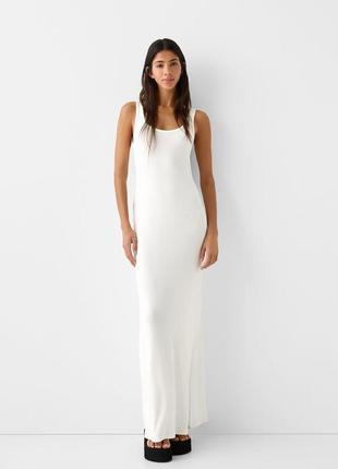 Сукня в рубчик на лямках bershka 0622/443/800