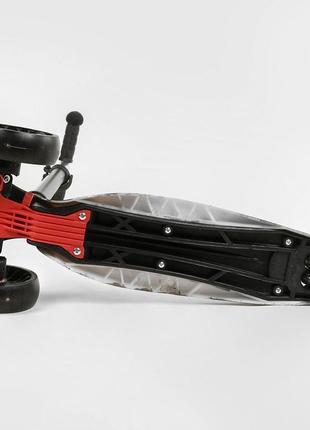 Детский самокат best scooter maxi s-10743. съемный руль, колёса pu с подсветкой. черный4 фото