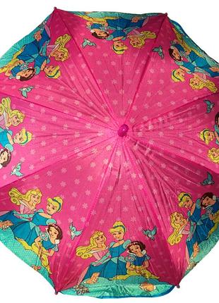 Парасолька дитяча принцеси 031-4 поліестер-тканина парасолька 80 см3 фото