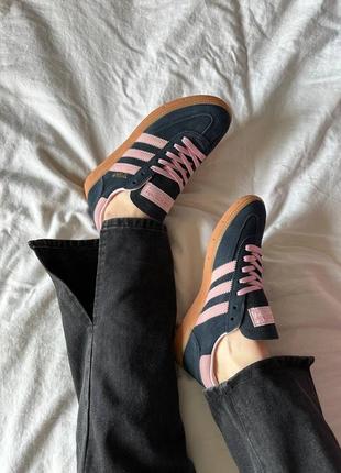 Жіночі кросівки adidas spezial handball core black clear pink gum9 фото