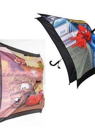 Зонт детский тачки спайдермен,  полиэстер ткань зонтик 72*72см, см. описание1 фото