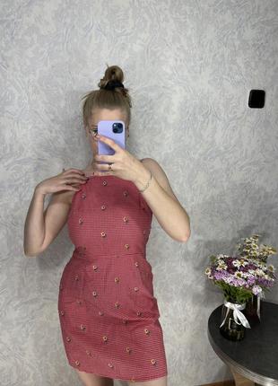 Летнее платье в клетку, сарафан