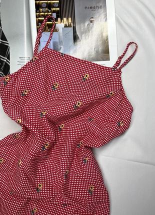 Летнее платье в клетку, сарафан4 фото