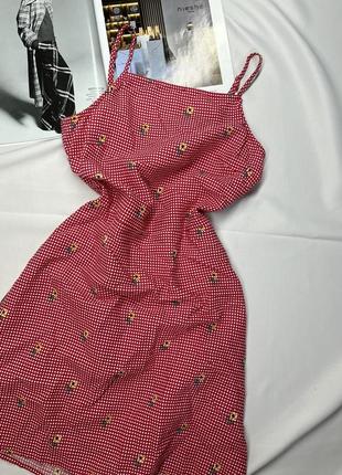 Летнее платье в клетку, сарафан2 фото