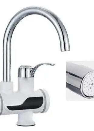 Кран електричний проточний водонагрівач heating faucet ft003 з lcd екраном і нижнім під'єднанням
