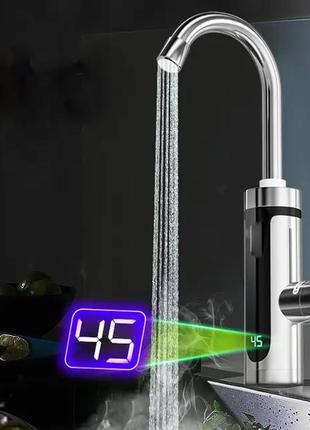 Проточний електричний водонагрівач rx-011-1 instant electric heating water faucet кран з екраном