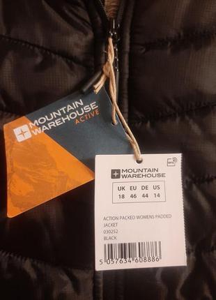 Куртка mountain warehouse active packed жіноча стьобана утеплена чорно-сіра8 фото