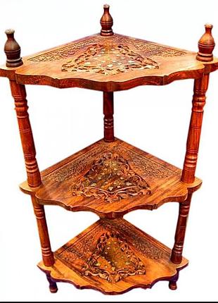 Етажерка 3 полиці рожеве дерево (88х50х33см)